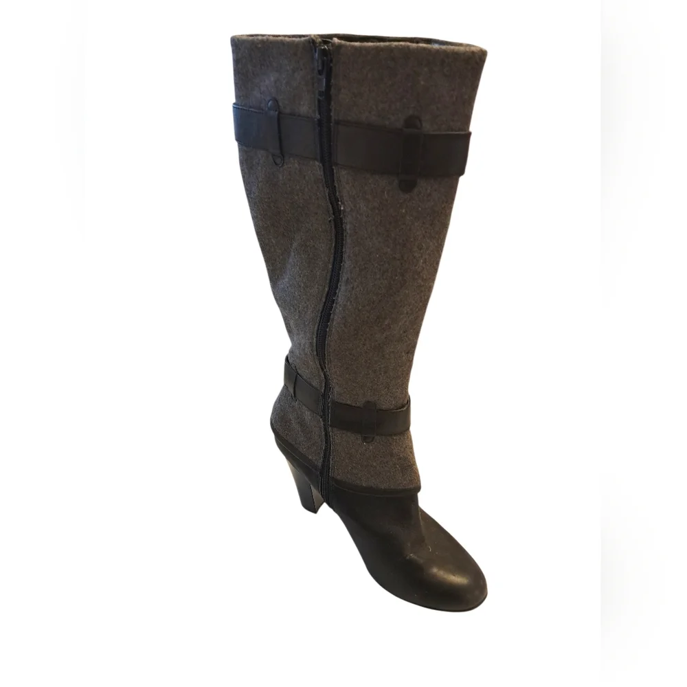 Eurosoft Black and Gray Heeled Boots for Women - Picture 6 of 12